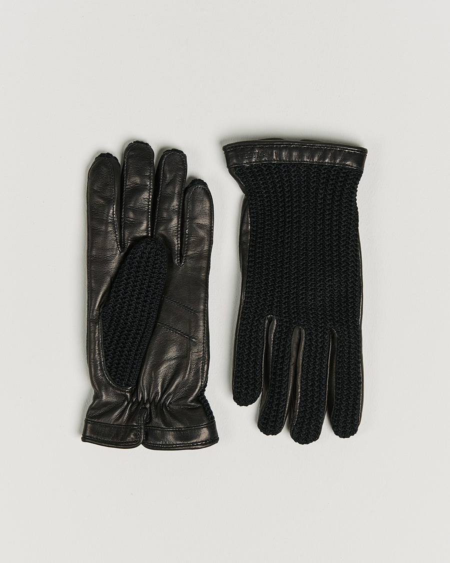 Homme | Gants | Hestra | Adam Crochet Wool Lined Glove Black