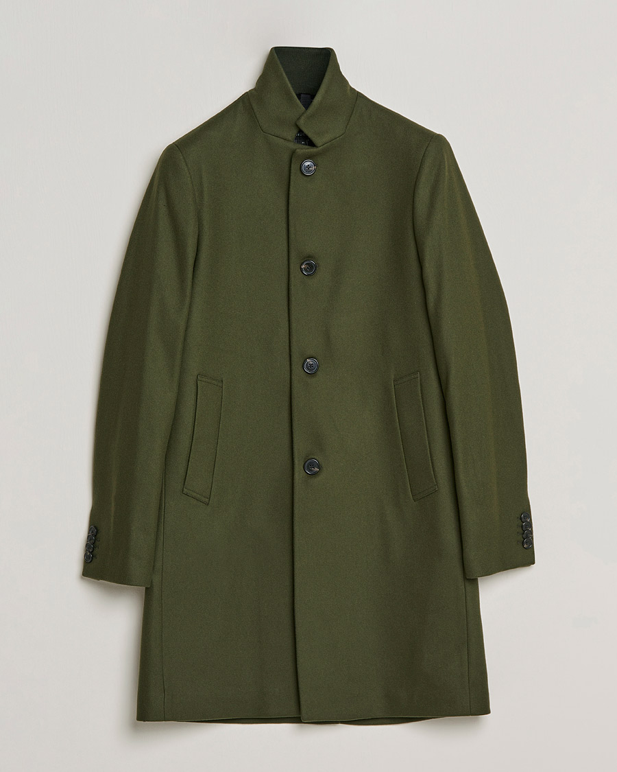 Homme | Manteaux Et Vestes | J.Lindeberg | Holger 2.0 Melton Coat Forest Green
