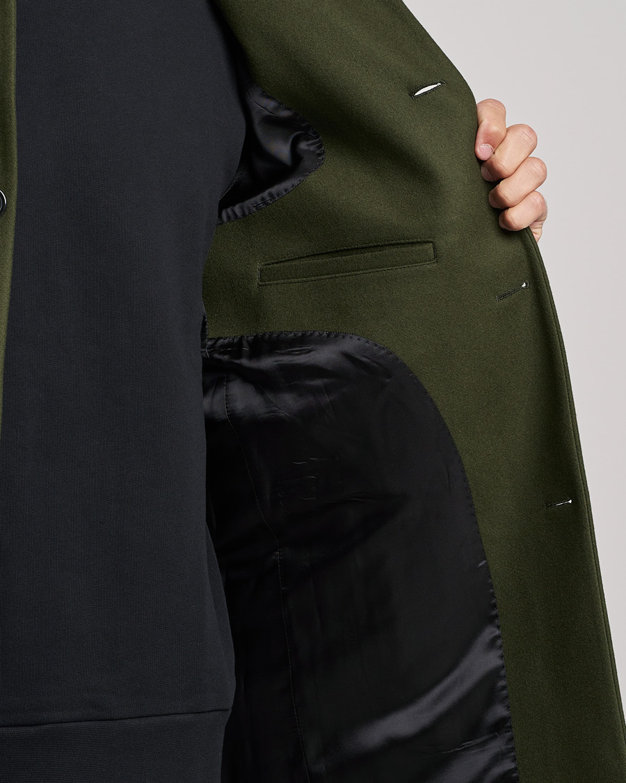 Homme | Manteaux Et Vestes | J.Lindeberg | Holger 2.0 Melton Coat Forest Green
