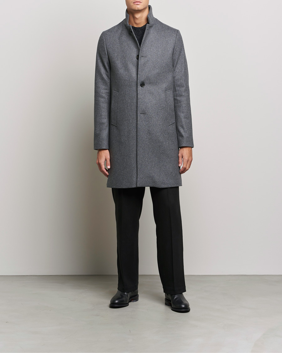 Homme | Manteaux Et Vestes | J.Lindeberg | Holger 2.0 Melton Coat Volcanic Ash