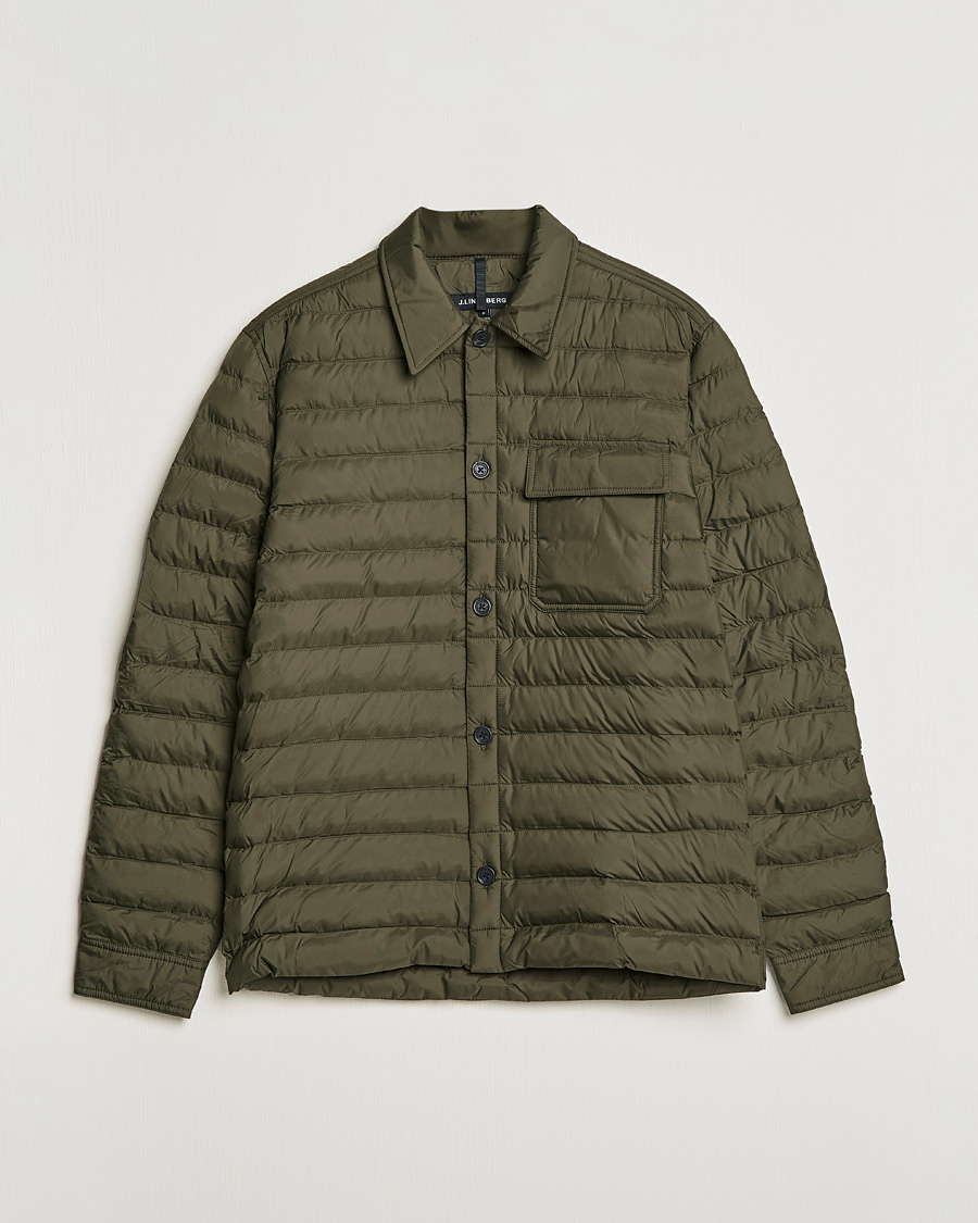Homme | Chemises | J.Lindeberg | Gorman Quilted Overshirt Forest Green