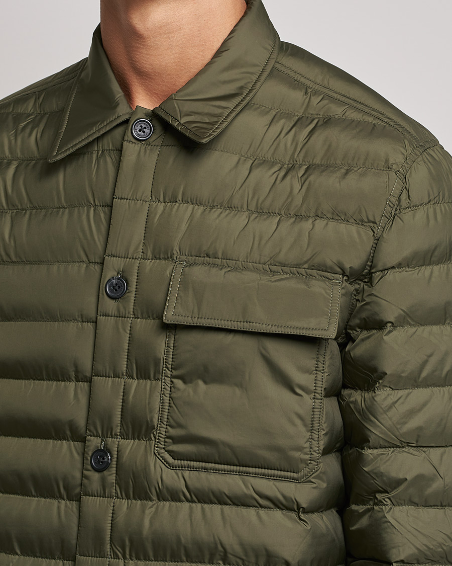 Homme | Chemises | J.Lindeberg | Gorman Quilted Overshirt Forest Green