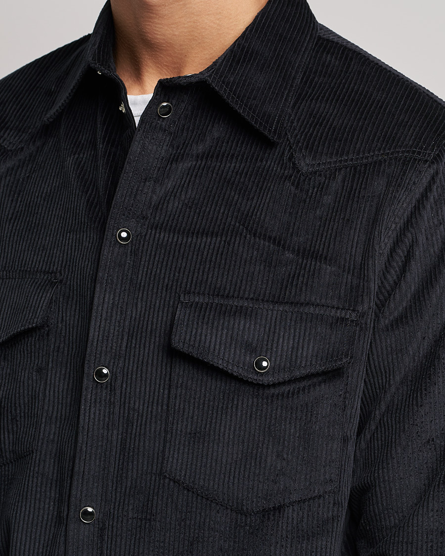 Homme | Chemises | J.Lindeberg | Tarp Cord Western Overshirt Black