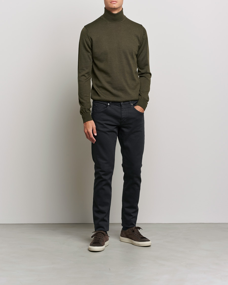 Homme | Pulls Et Tricots | J.Lindeberg | Lyd True Merino Polo Forest Green