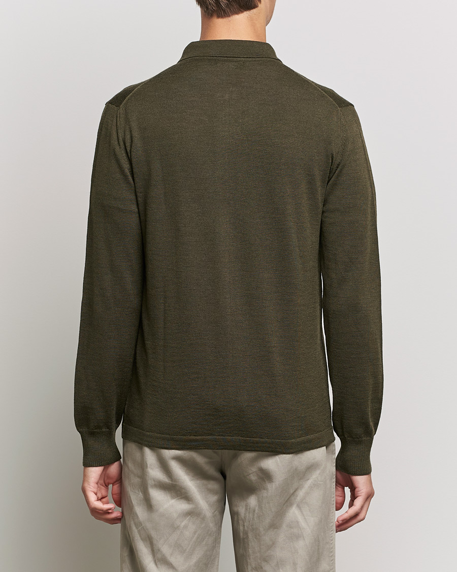 Homme | Pulls Et Tricots | J.Lindeberg | Nyle True Merino Zip Cardigan Forest Green
