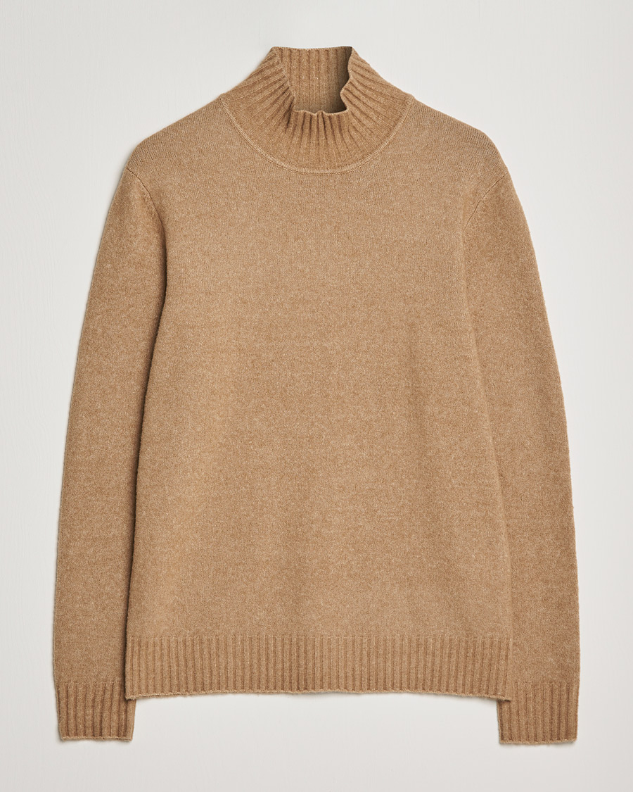 Homme | Pulls Et Tricots | J.Lindeberg | Orian Wool Blend Turtleneck Tiger Brown