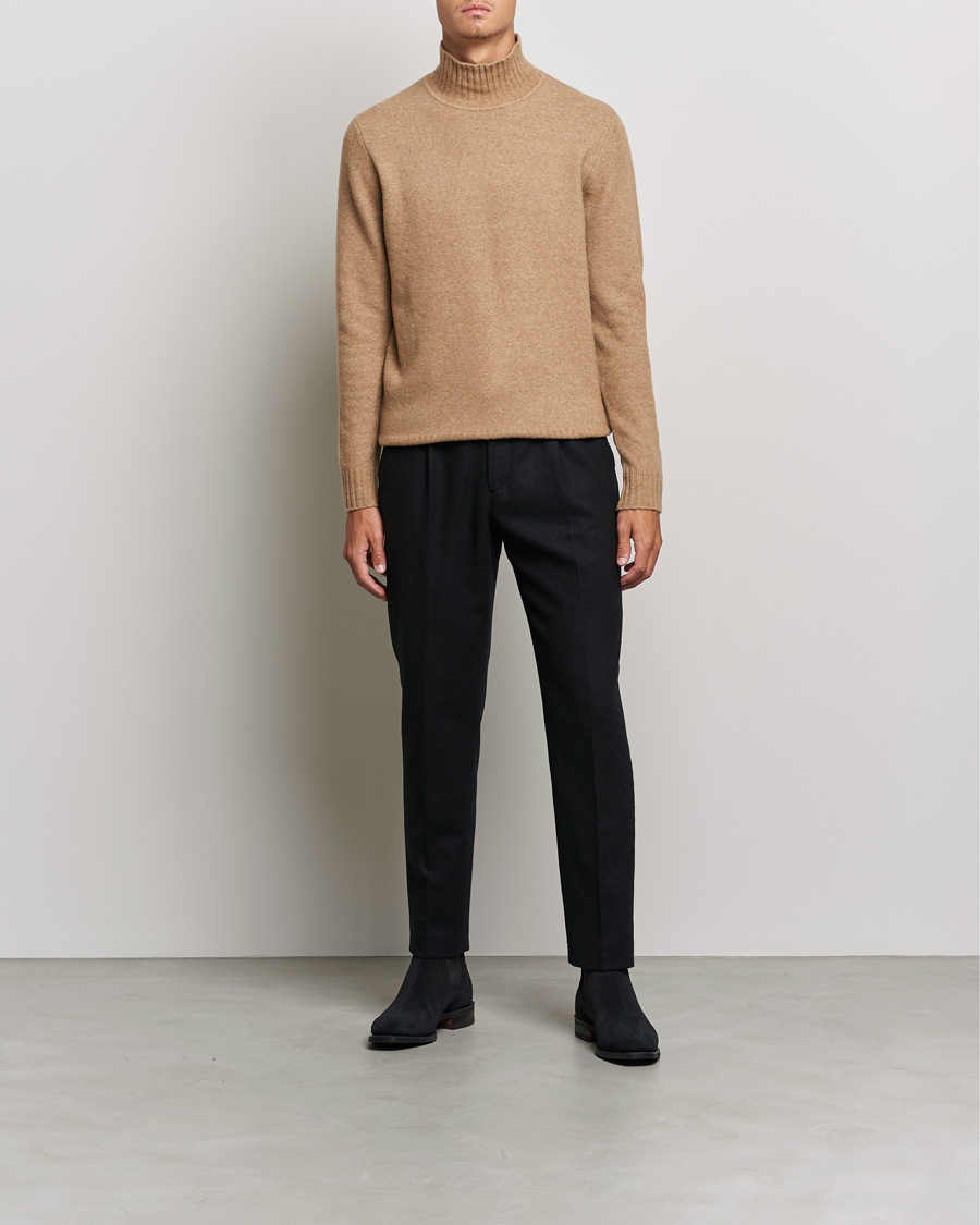 Homme | Pulls Et Tricots | J.Lindeberg | Orian Wool Blend Turtleneck Tiger Brown