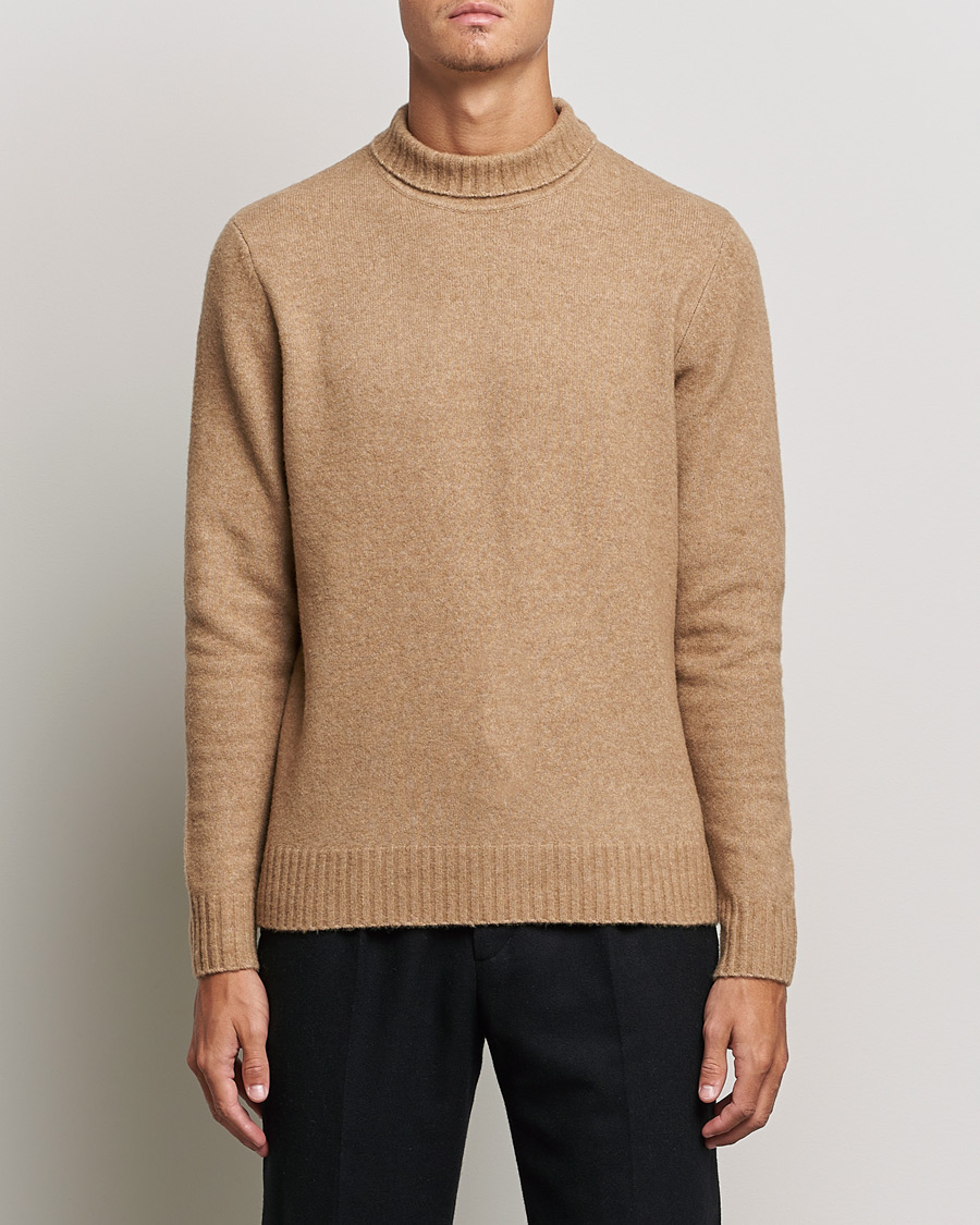 Homme | Pulls Et Tricots | J.Lindeberg | Orian Wool Blend Turtleneck Tiger Brown