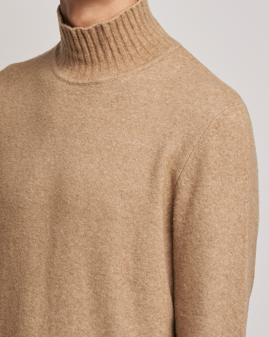 Homme | Pulls Et Tricots | J.Lindeberg | Orian Wool Blend Turtleneck Tiger Brown