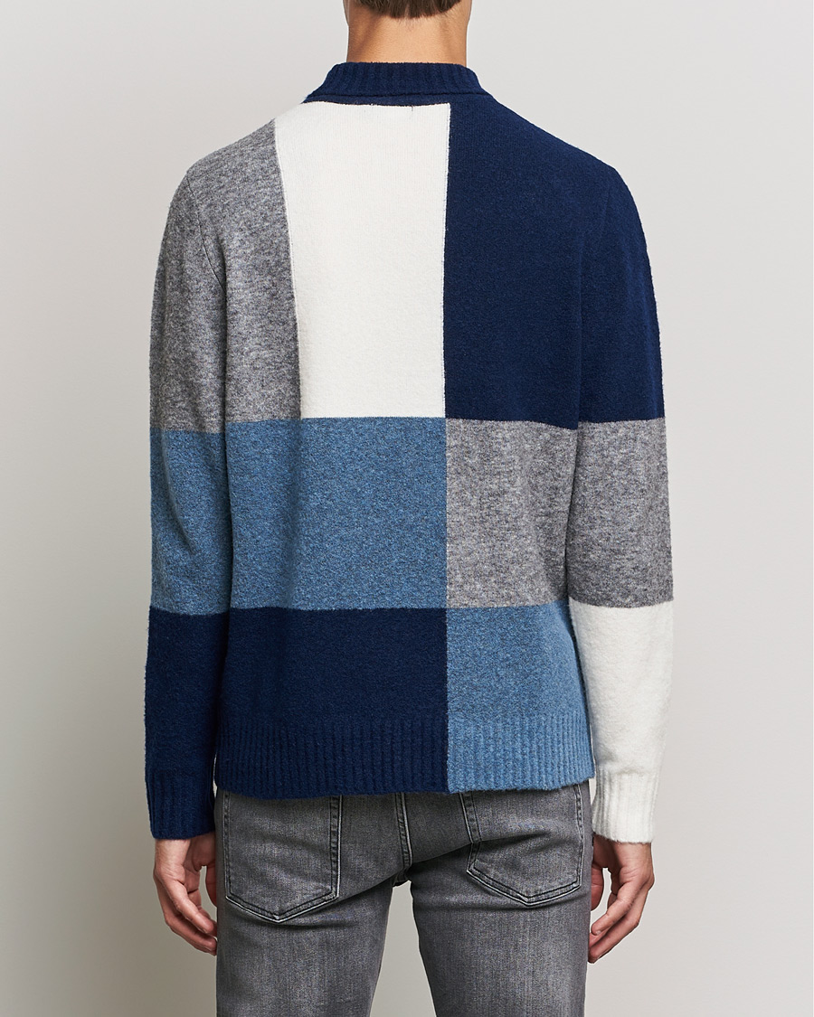 Homme | Pulls Et Tricots | J.Lindeberg | Orian Wool Blend Turtleneck Blue Colorblock