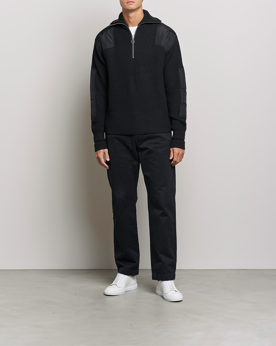 Homme | Pulls Et Tricots | J.Lindeberg | Ethan Chunky Half Zip Black