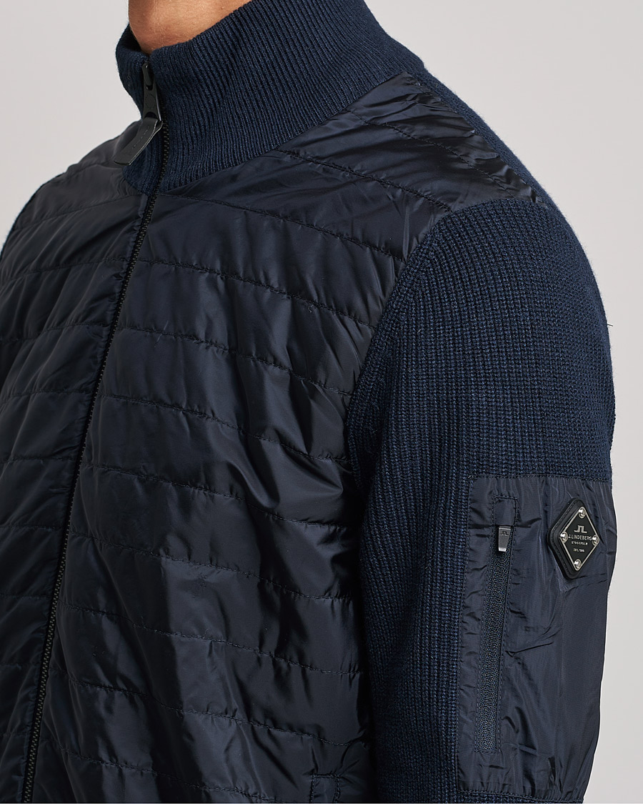Homme | Pulls Et Tricots | J.Lindeberg | Beck Knitted Hybrid Jacket Navy