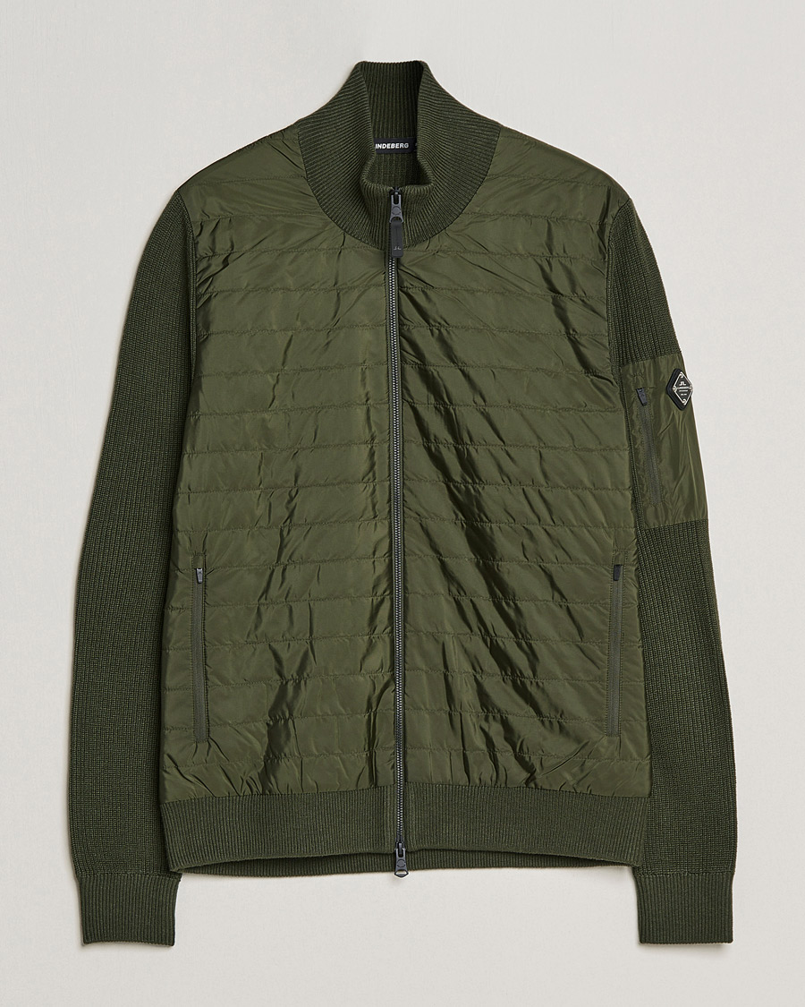 Homme | Pulls Et Tricots | J.Lindeberg | Beck Knitted Hybrid Jacket Forest Green