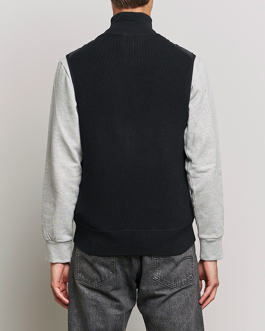 Homme | Pulls Et Tricots | J.Lindeberg | Becket Knitted Hybrid Zip Vest Black