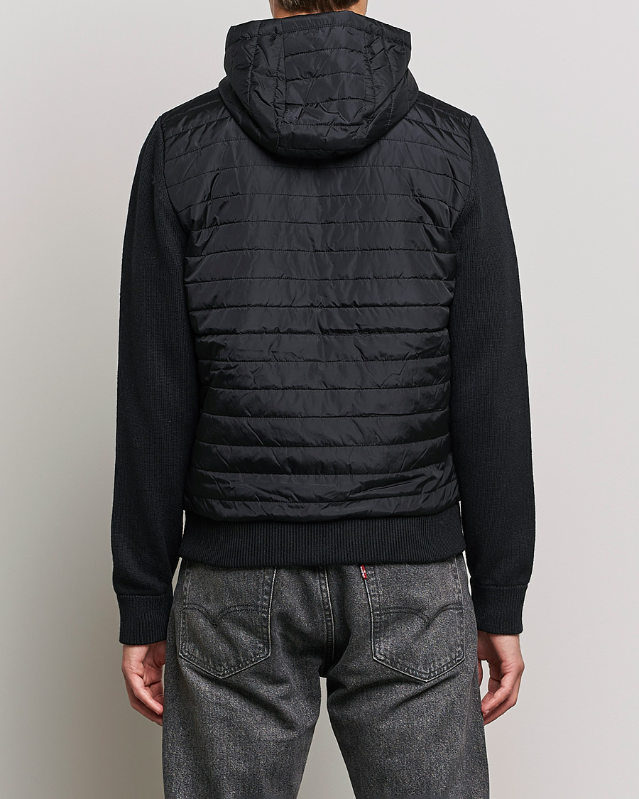 Homme | Pulls Et Tricots | J.Lindeberg | Pierre Knitted Hybrid Full Zip Hood Black