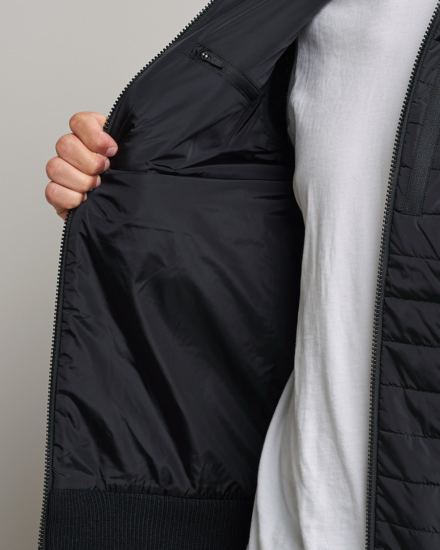 Homme | Pulls Et Tricots | J.Lindeberg | Pierre Knitted Hybrid Full Zip Hood Black