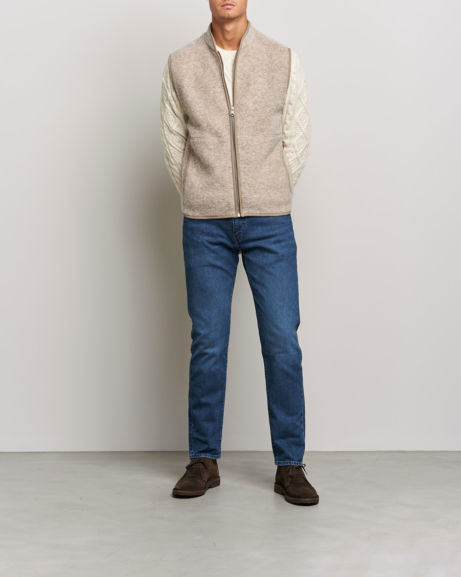 Homme | Pulls Et Tricots | J.Lindeberg | Duncan Wool Fleece Vest Tiger Brown