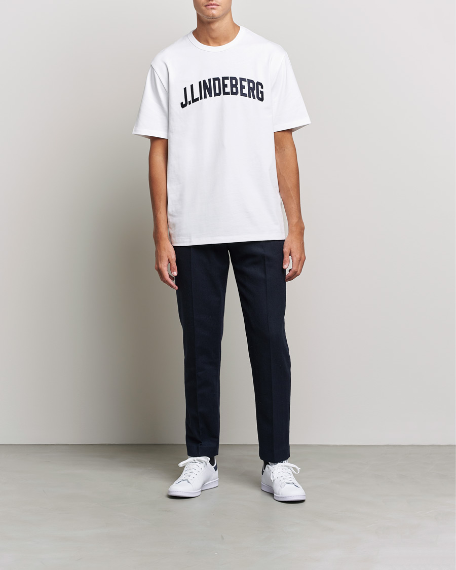 Homme | T-shirts | J.Lindeberg | Camilo Logo T-Shirt White