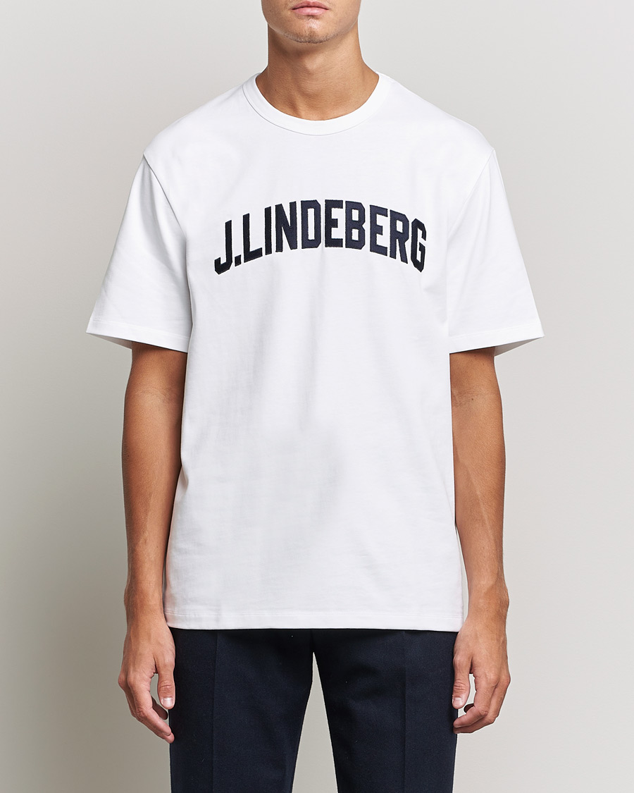 Homme | T-shirts | J.Lindeberg | Camilo Logo T-Shirt White
