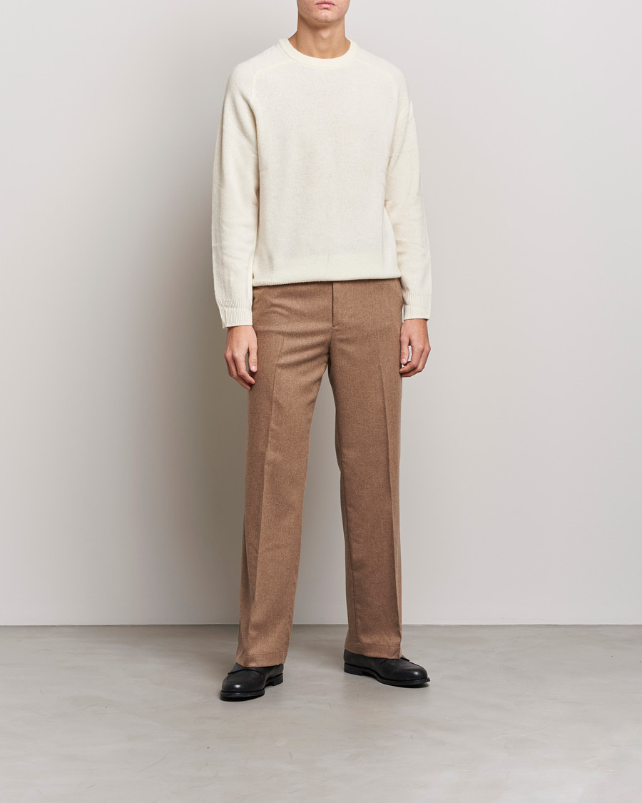 Homme | Pantalons | J.Lindeberg | Haij Clean Flannel Trousers Tiger Brown