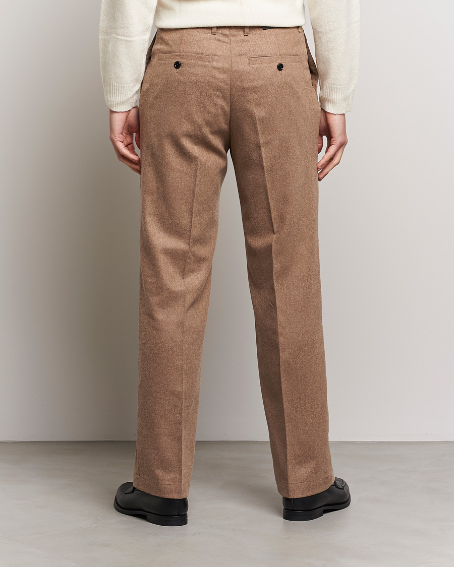 Homme | Pantalons | J.Lindeberg | Haij Clean Flannel Trousers Tiger Brown