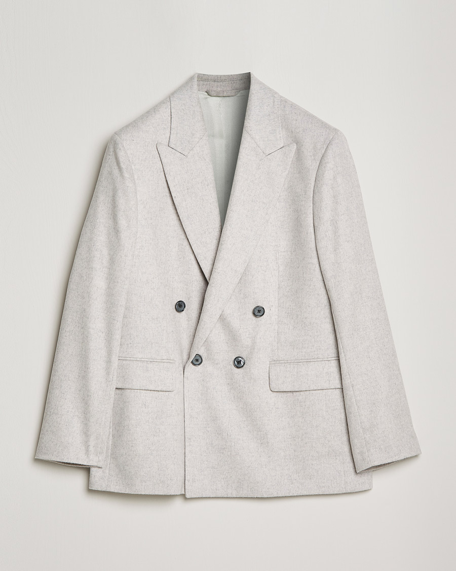 Homme | Blazers | J.Lindeberg | David Carded Wool Flannel DB Blazer Micro Chip