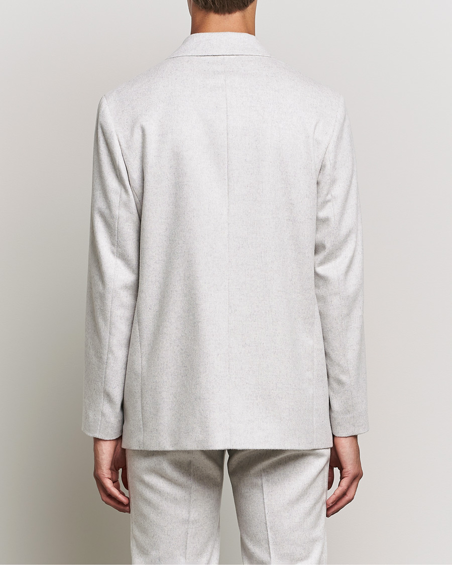 Homme | Blazers | J.Lindeberg | David Carded Wool Flannel DB Blazer Micro Chip