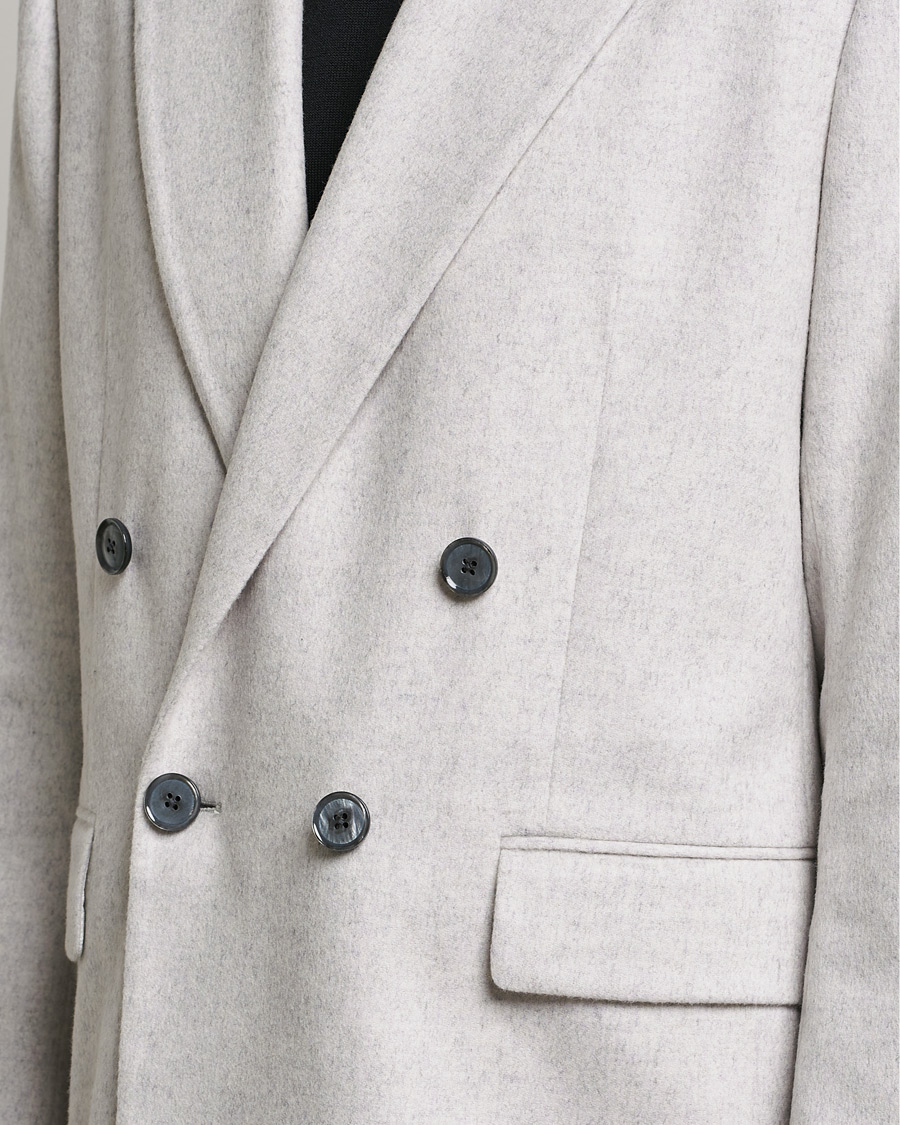 Homme | Blazers | J.Lindeberg | David Carded Wool Flannel DB Blazer Micro Chip