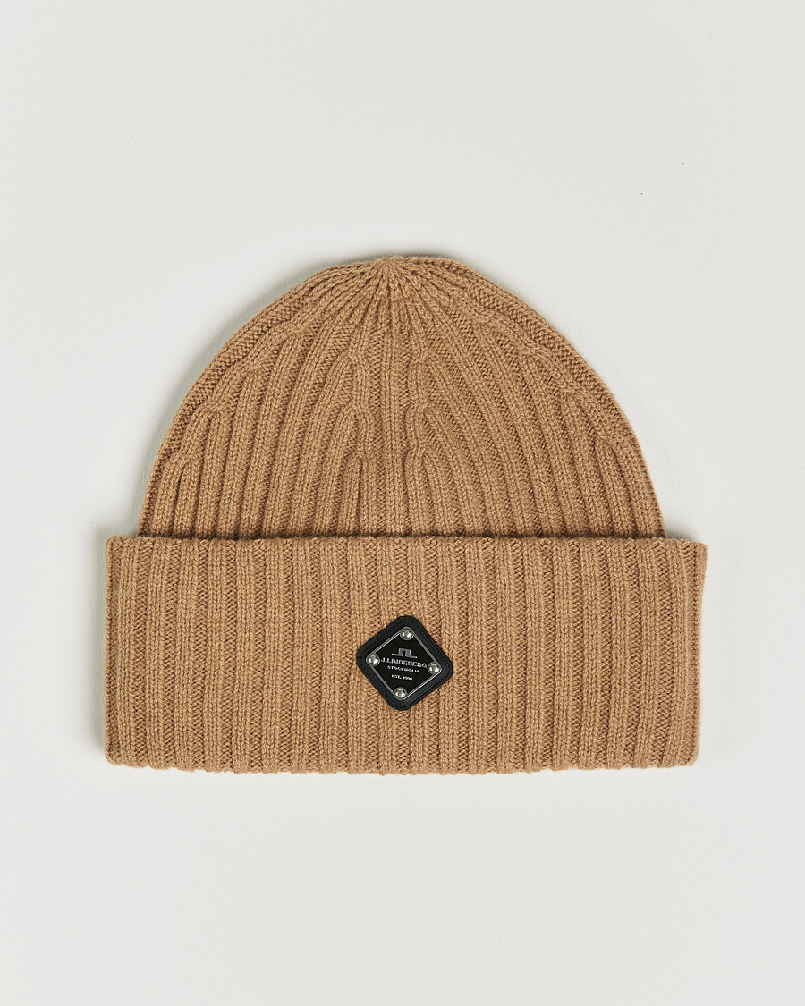 Homme | J.Lindeberg Jive Wool Beanie Tiger Brown | J.Lindeberg | Jive Wool Beanie Tiger Brown