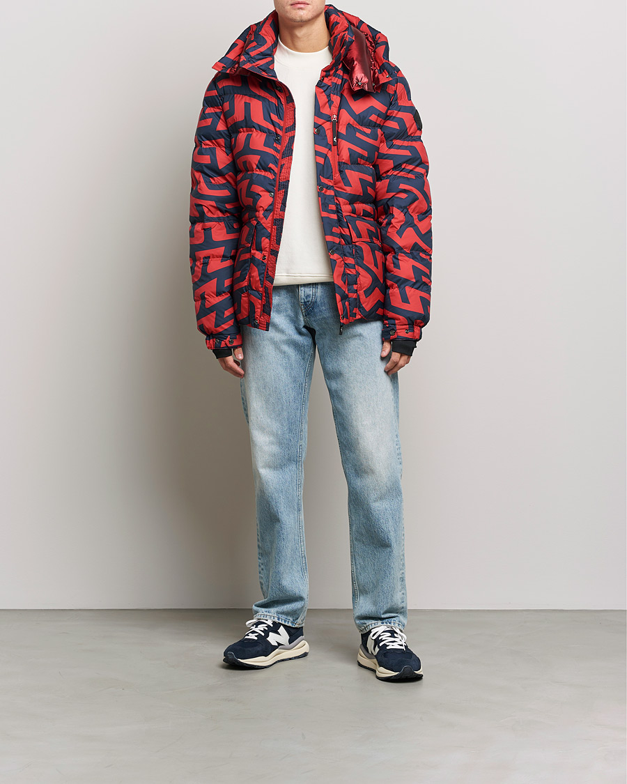 Homme | Manteaux Et Vestes | J.Lindeberg | Sphere Printed Down Jacket Bridge Swirl Red