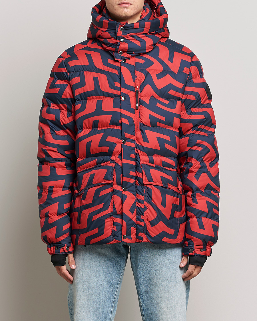 Homme | Manteaux Et Vestes | J.Lindeberg | Sphere Printed Down Jacket Bridge Swirl Red