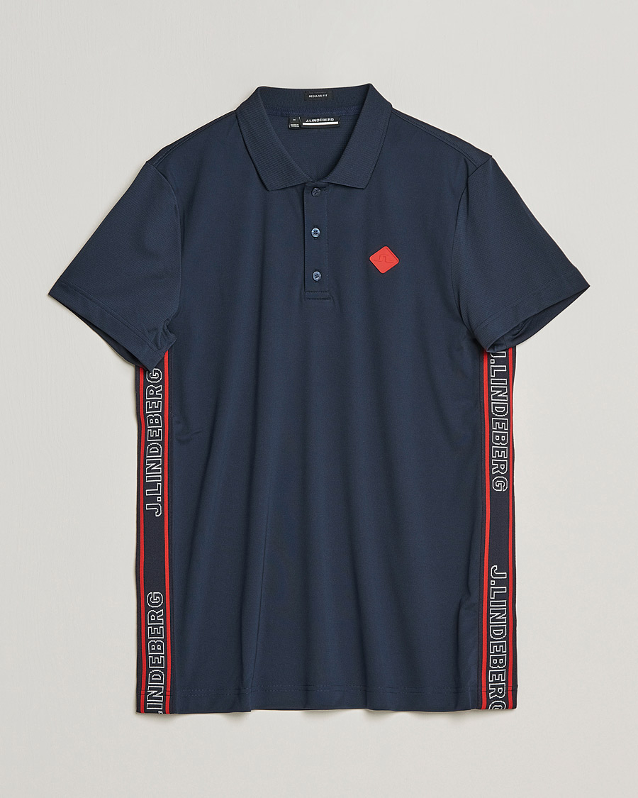 Homme | Polos | J.Lindeberg | Diamond Regular Fit Polo Navy