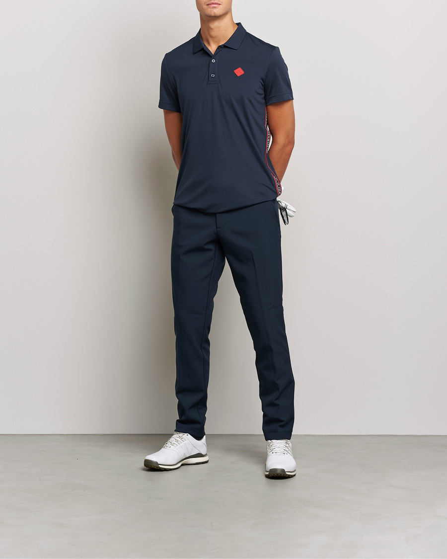 Homme | Polos | J.Lindeberg | Diamond Regular Fit Polo Navy