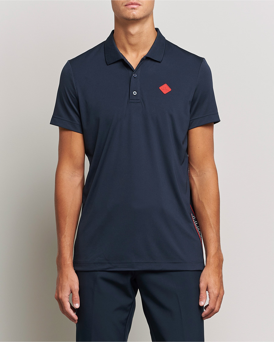 Homme | Polos | J.Lindeberg | Diamond Regular Fit Polo Navy