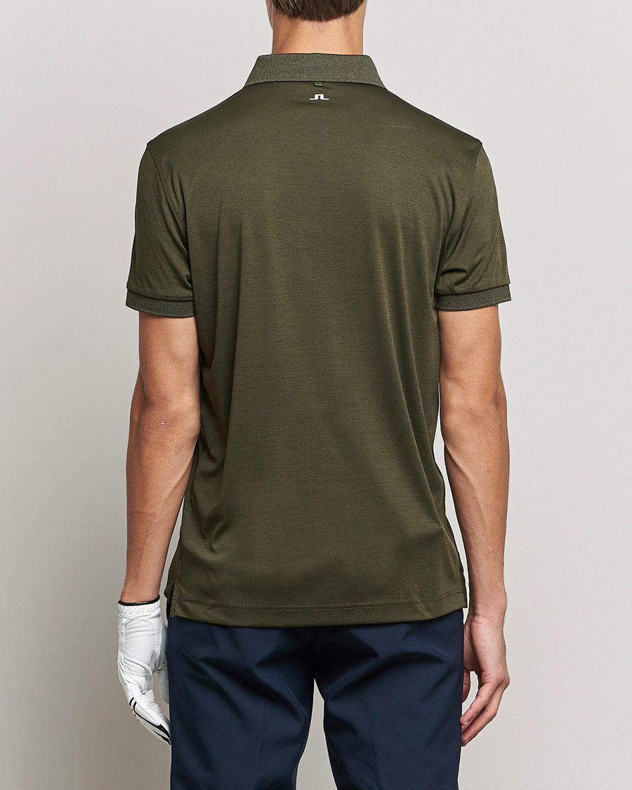 Homme | Polos | J.Lindeberg | Tour Tech Slin Fit Polo Forest Melange