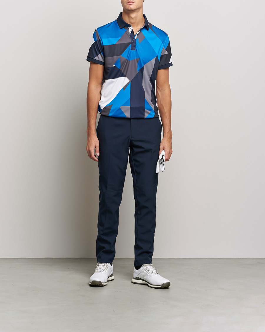 Homme | Polos | J.Lindeberg | KV Regular Fit Printed Polo Blue Flag