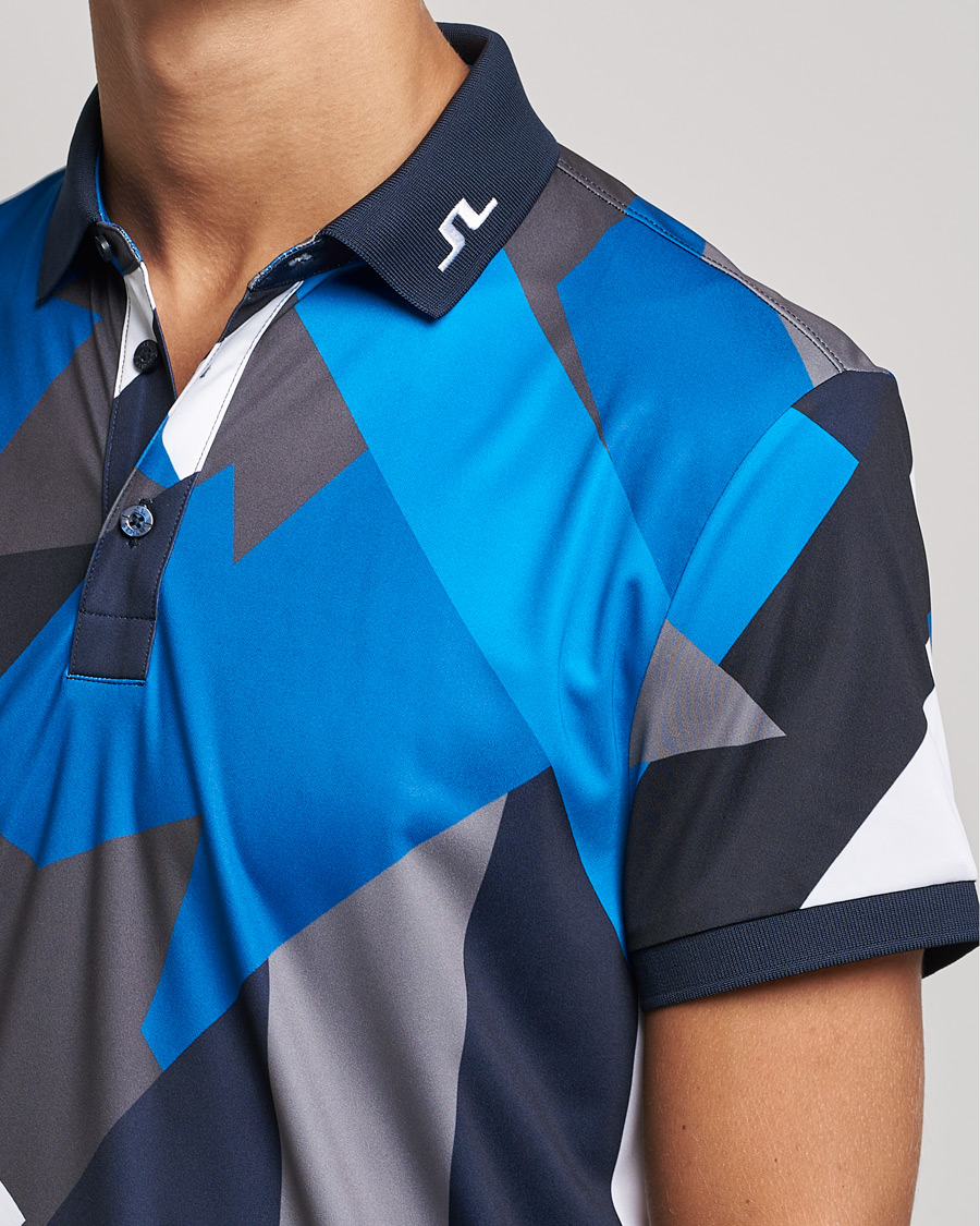 Homme | Polos | J.Lindeberg | KV Regular Fit Printed Polo Blue Flag