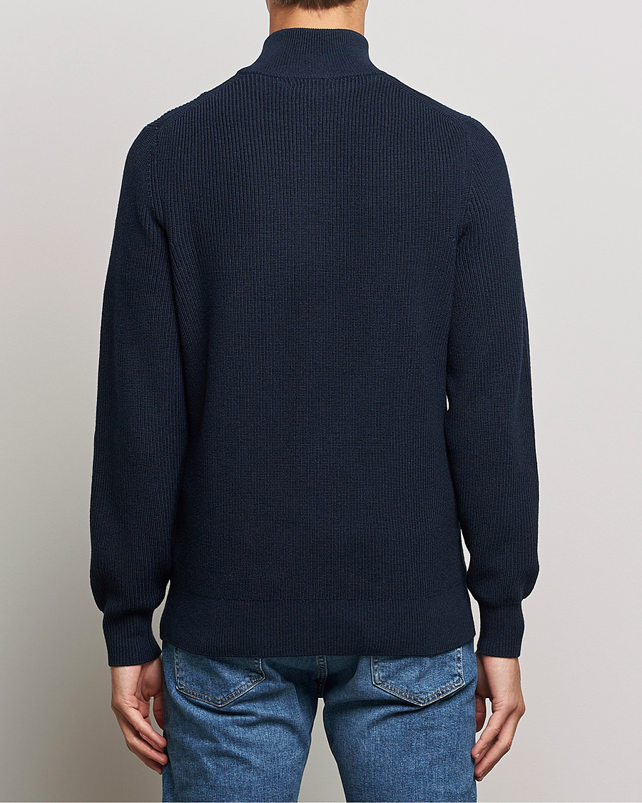 Homme | Pulls Et Tricots | J.Lindeberg | Diamond Knitted Zip Sweater Navy