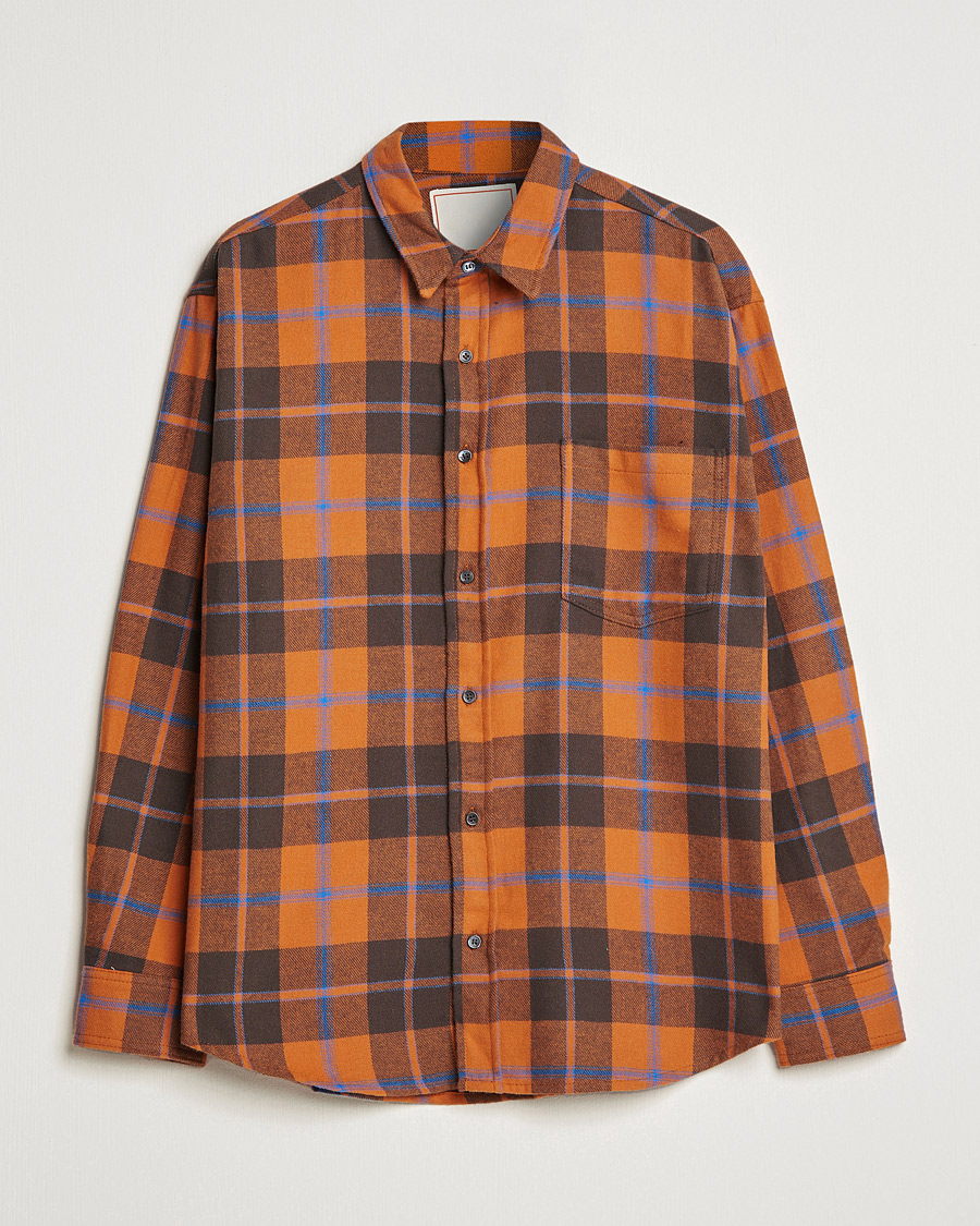 Homme | Chemises | Jeanerica | Come Checked Flannel Shirt Burnt Orange