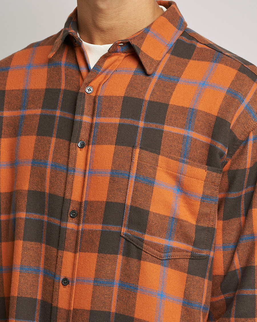 Homme | Chemises | Jeanerica | Come Checked Flannel Shirt Burnt Orange