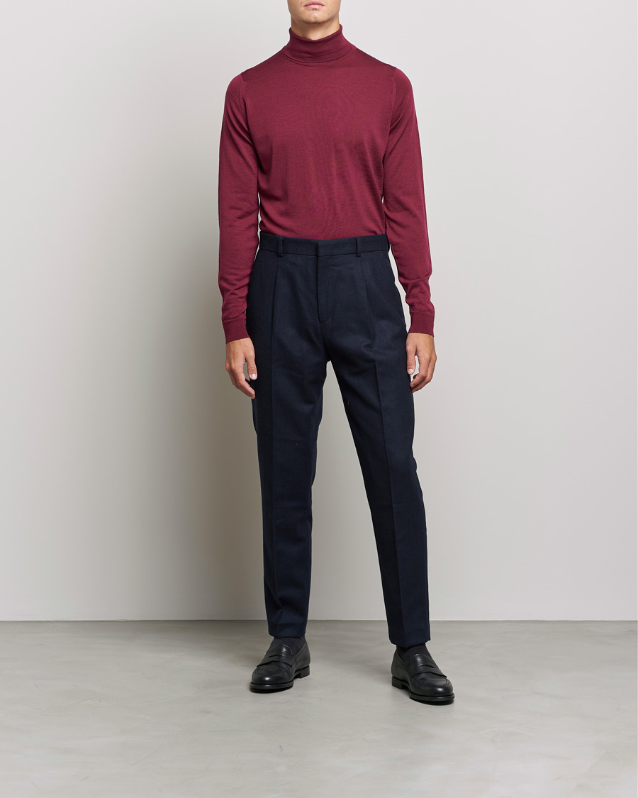 Homme | Pulls Et Tricots | John Smedley | Cherwell Extra Fine Merino Rollneck Bordeaux