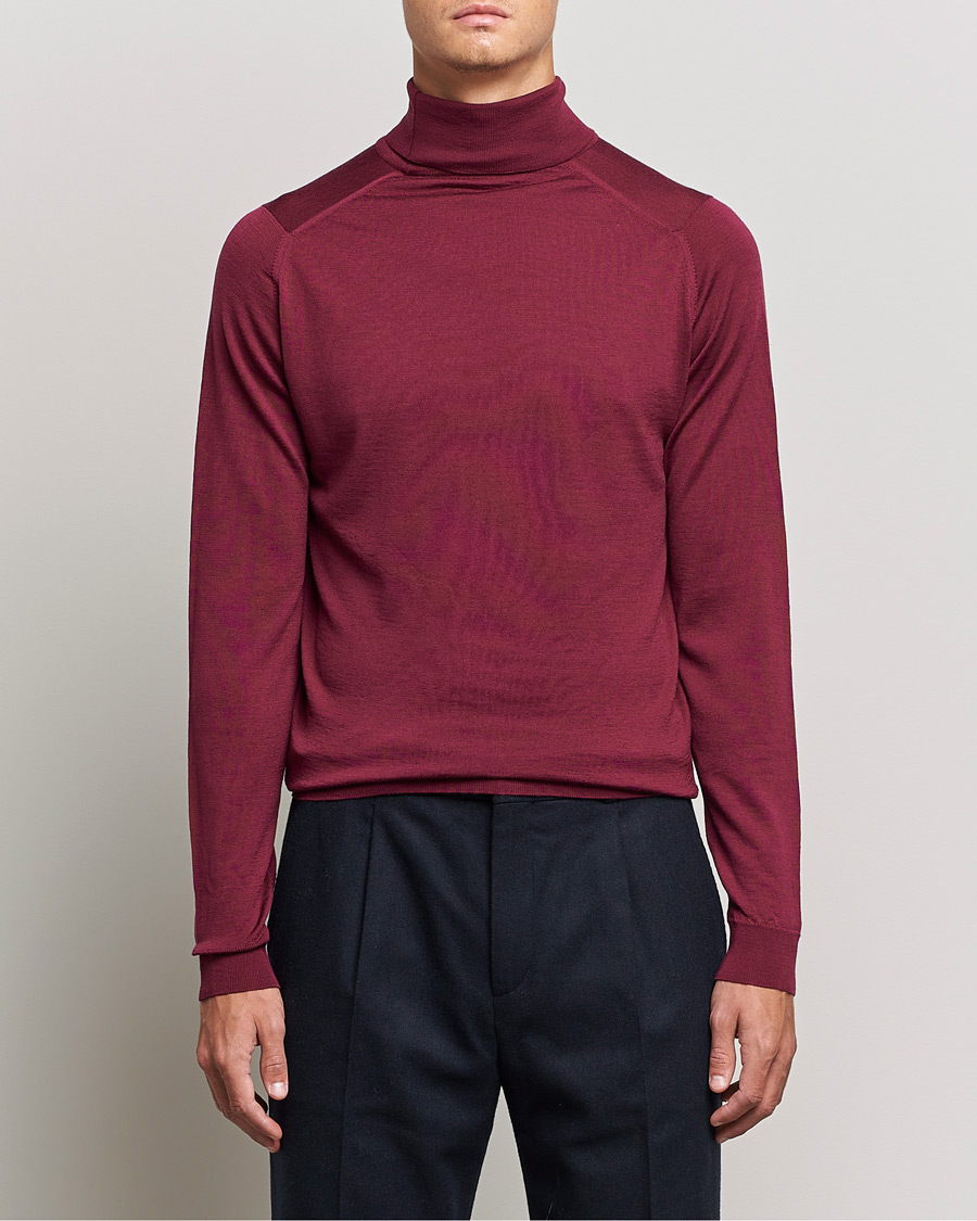 Homme | Pulls Et Tricots | John Smedley | Cherwell Extra Fine Merino Rollneck Bordeaux