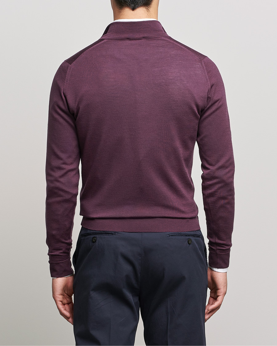 Homme | Pulls Et Tricots | John Smedley | Barrow Extra Fine Merino Half Zip Pigment Purple