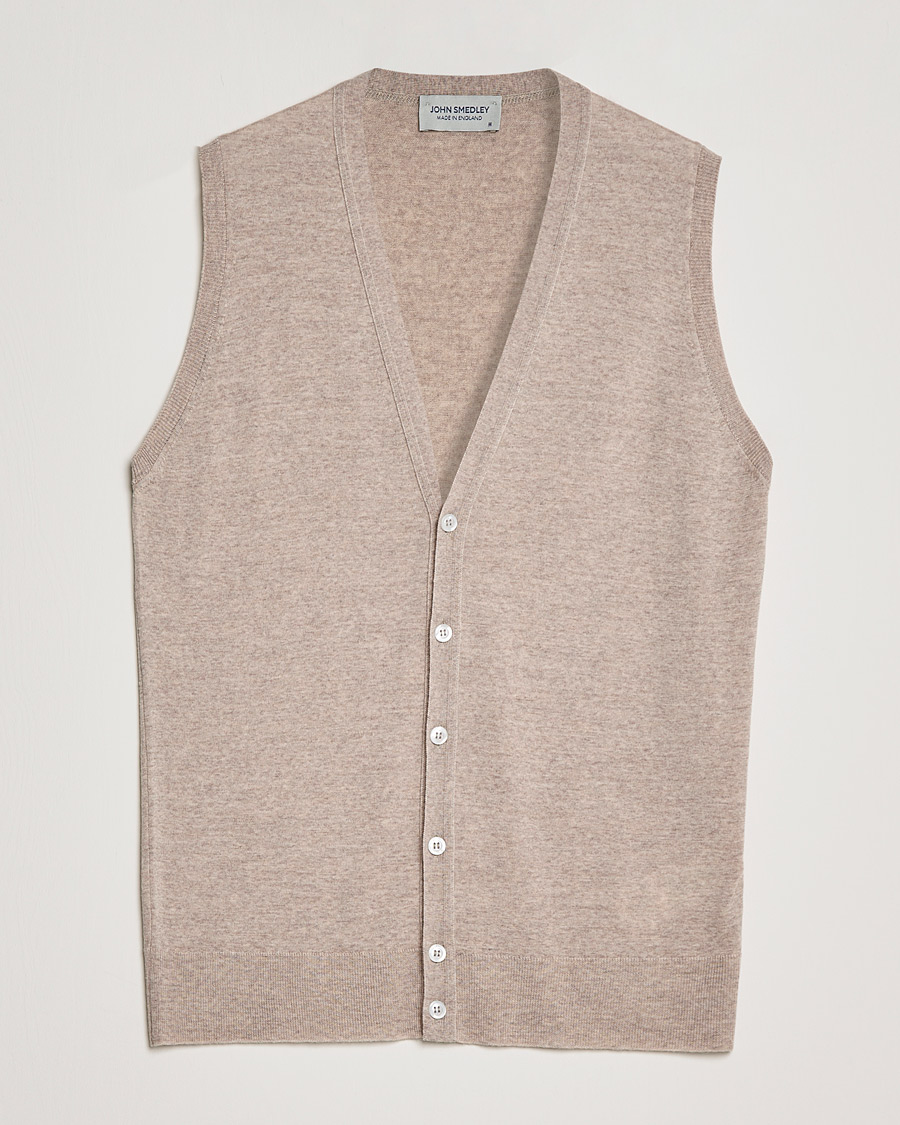 Homme | Pulls Et Tricots | John Smedley | Huntswood Slim Fit Waistcoat Soft Fawn
