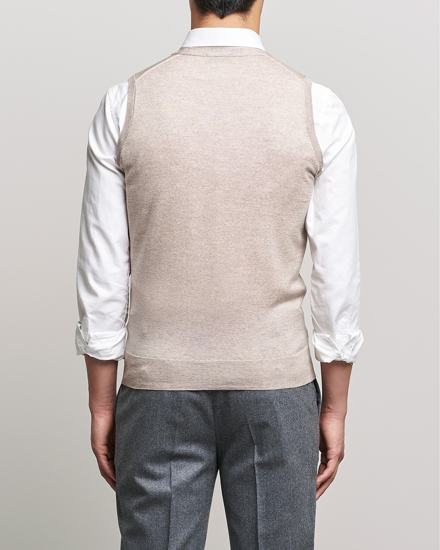 Homme | Pulls Et Tricots | John Smedley | Huntswood Slim Fit Waistcoat Soft Fawn