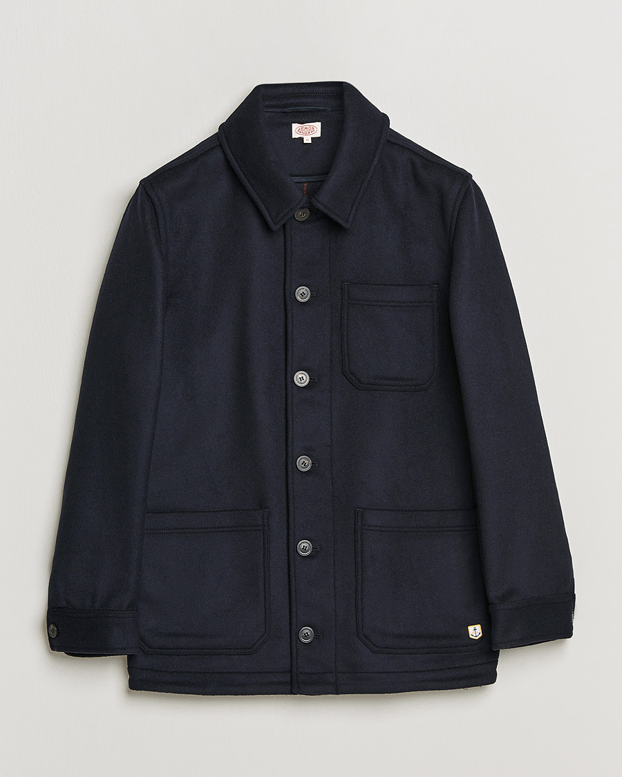 Homme | Manteaux Et Vestes | Armor-lux | Veste Heriagte Wool Jacket Navy
