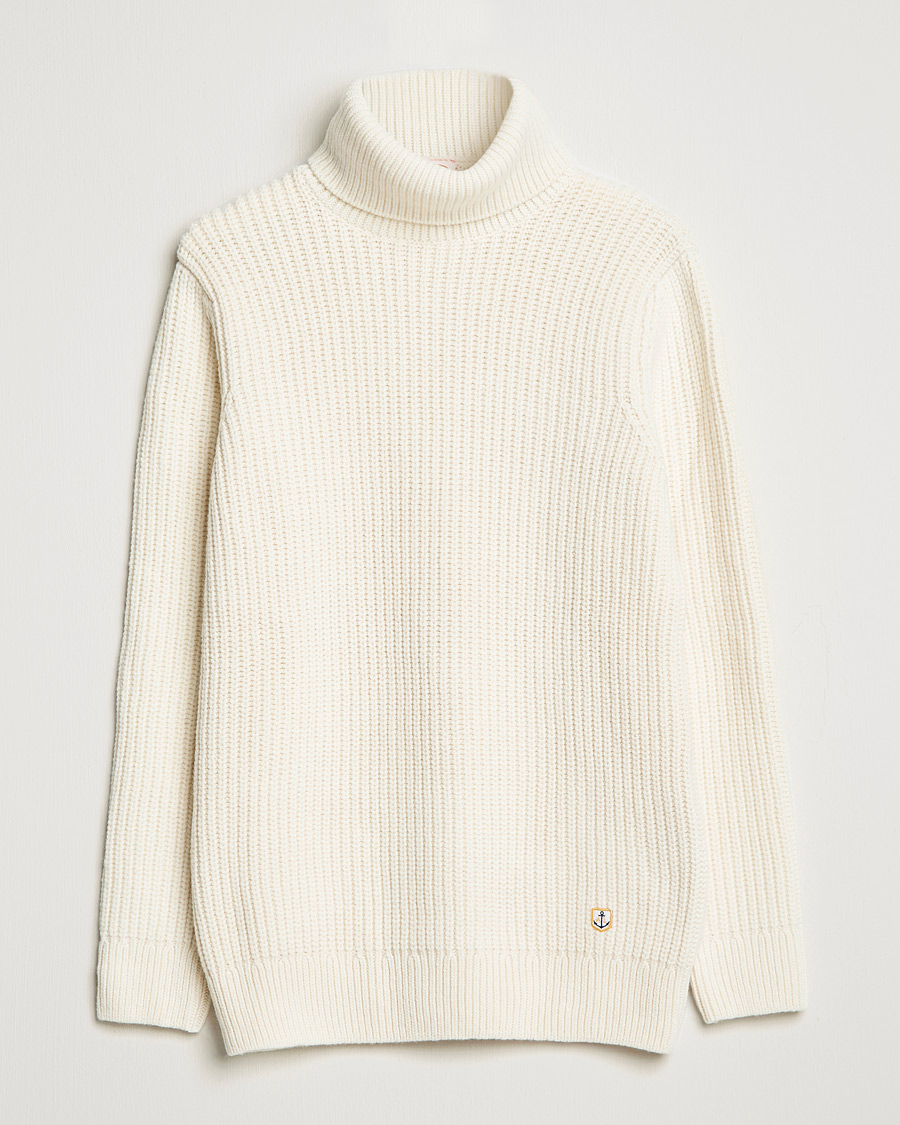 Homme | Pulls Et Tricots | Armor-lux | Pull Col Montant Wool Sweater Off White