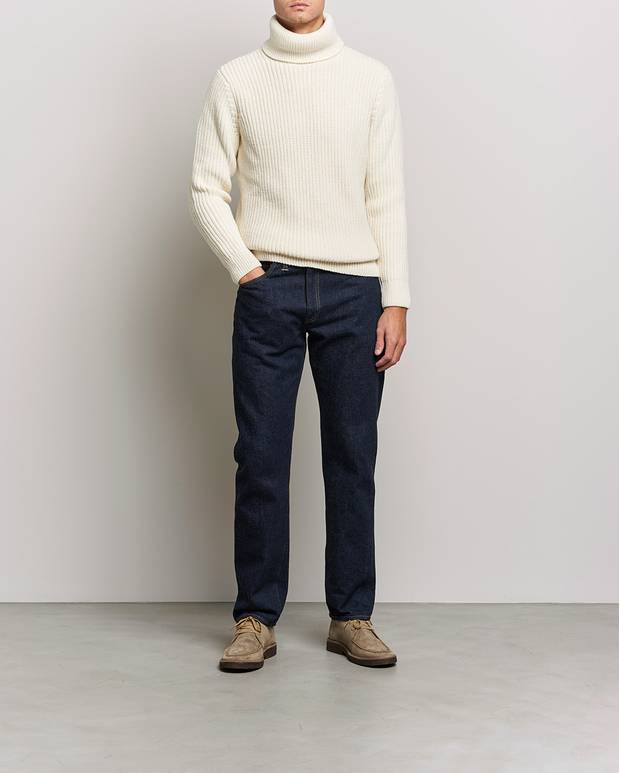 Homme | Pulls Et Tricots | Armor-lux | Pull Col Montant Wool Sweater Off White