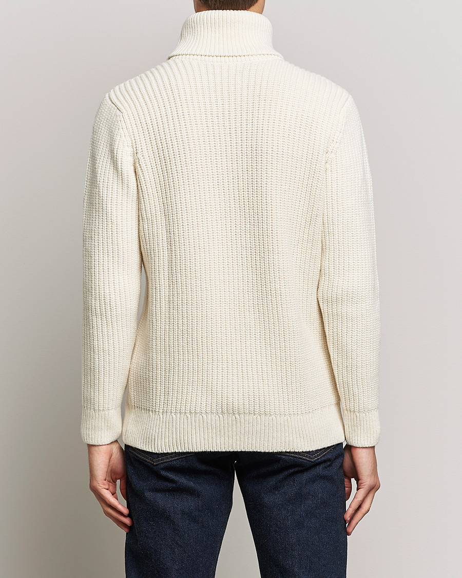 Homme | Pulls Et Tricots | Armor-lux | Pull Col Montant Wool Sweater Off White