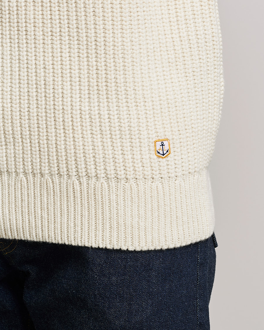 Homme | Pulls Et Tricots | Armor-lux | Pull Col Montant Wool Sweater Off White